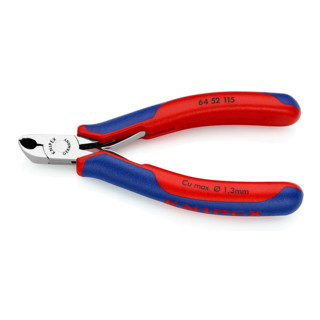 Knipex Elektronik-Vornschrägschneider mit Mehrkomponenten-Hüllen 115mm kurzer Kopf ohne Facette