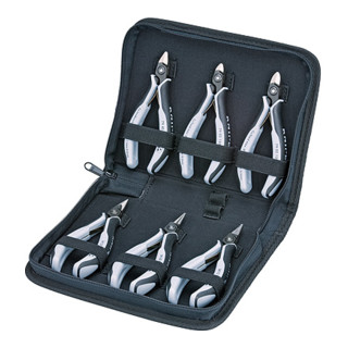 Knipex Elektronikzangen-Set 6-teilig Präzisions-Elektronikzangen ESD Ausführung