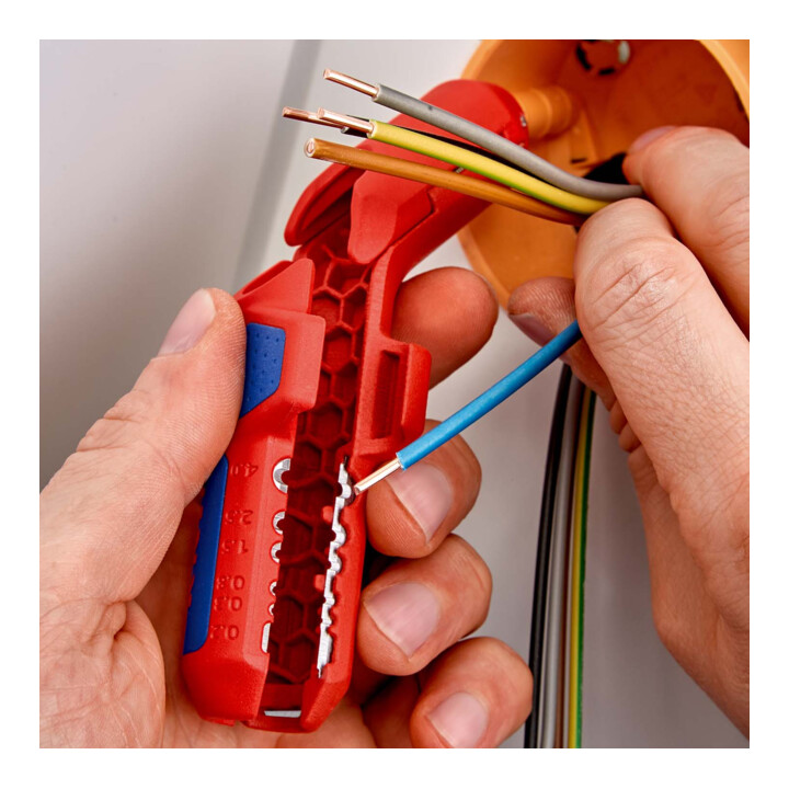 KNIPEX ErgoStrip® Universeel ontmantelingsgereedschap  135 mm voor linkshandigen