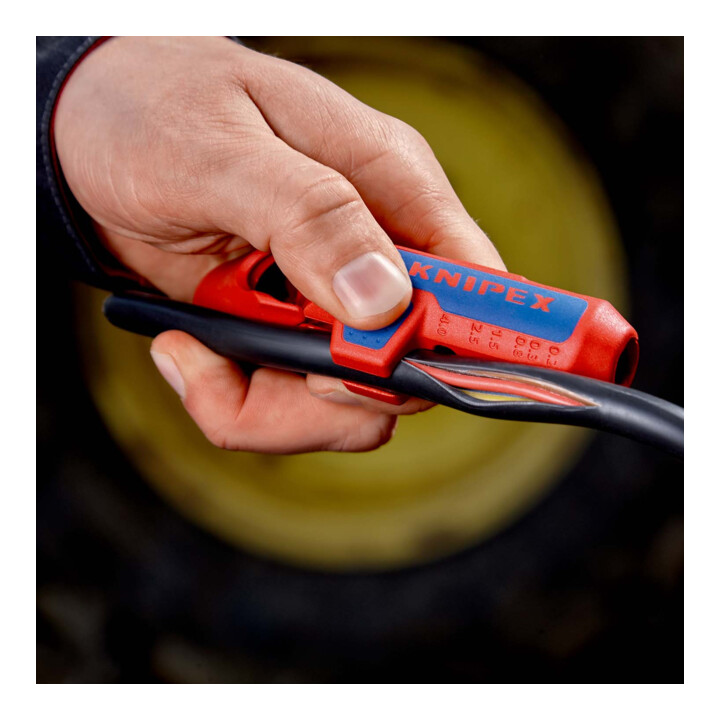KNIPEX ErgoStrip® Universeel ontmantelingsgereedschap  135 mm voor linkshandigen