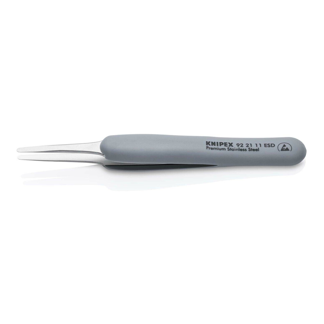 KNIPEX ESD precisie pincet met gerubberde greep 123 mm