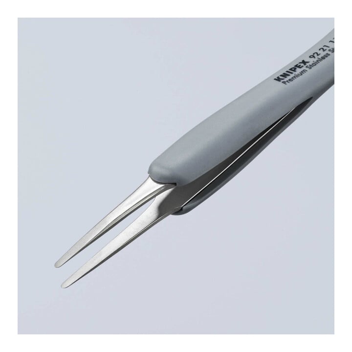 KNIPEX ESD precisie pincet met gerubberde greep 123 mm