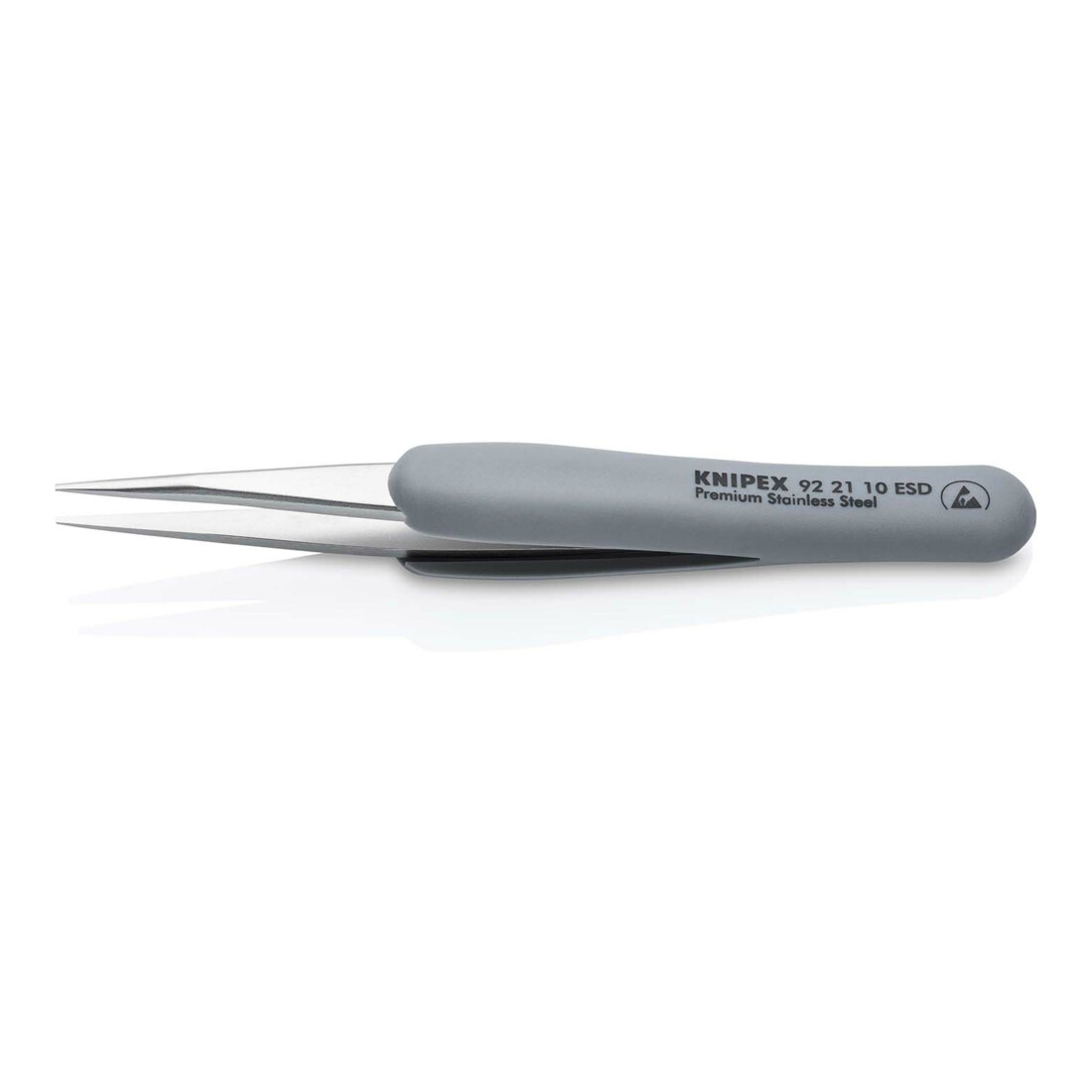 KNIPEX ESD precisie pincet met rubberen greep 123 mm