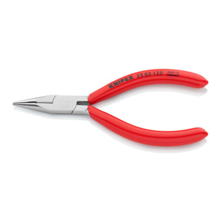 Knipex Flachrundzange (Radiozange) verchromt mit Kunststoff überzogen 125mm