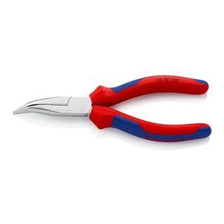 Knipex Flachrundzange (Radiozange) verchromt mit Kunststoff überzogen 160mm 40° gewinkelt