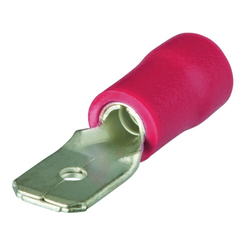 Knipex Flachstecker isoliert 6,3x0,8 mm² für Kabel 0,5-1,0 mm² AWG 20-17 rot