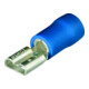 Knipex Flachsteckhülsen isoliert 4,8x0,8 mm² für Kabel 1,5-2,5 mm² AWG 15-13 blau-1