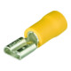 Knipex Flachsteckhülsen isoliert 6,3x0,8 mm² für Kabel 4,0-6,0 mm² AWG 11-10 gelb-1