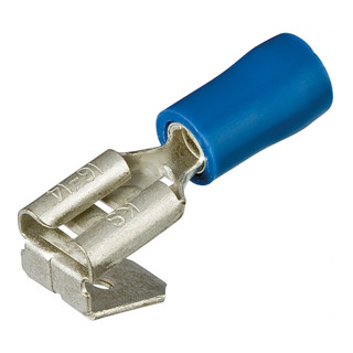 Knipex Flachsteckhülsen mit Abzweig isoliert 6,3x0,8 mm² für Kabel 1,5-2,5 mm² AWG 15-13 blau