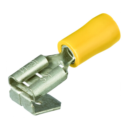 Knipex Flachsteckhülsen mit Abzweig isoliert 6,3x0,8 mm² für Kabel 4,0-6,0 mm² AWG 11-10 gelb