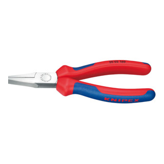 Knipex Flachzange schwarz atramentiert mit Mehrkomponenten-Hüllen 140mm