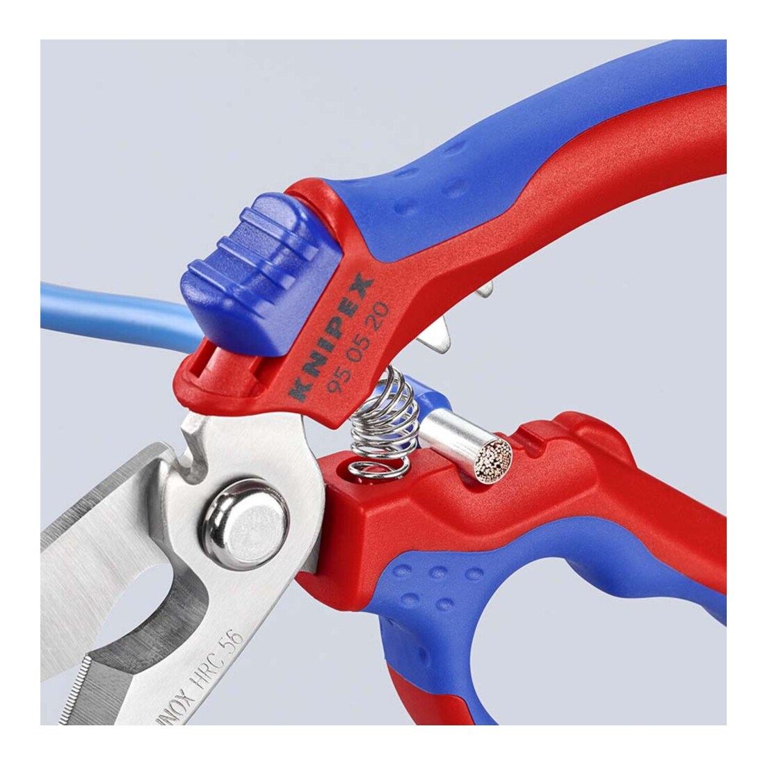 KNIPEX Forbice per elettricisti con impugnatura bicomponente e spellafili, Lung. complessiva: 160mm