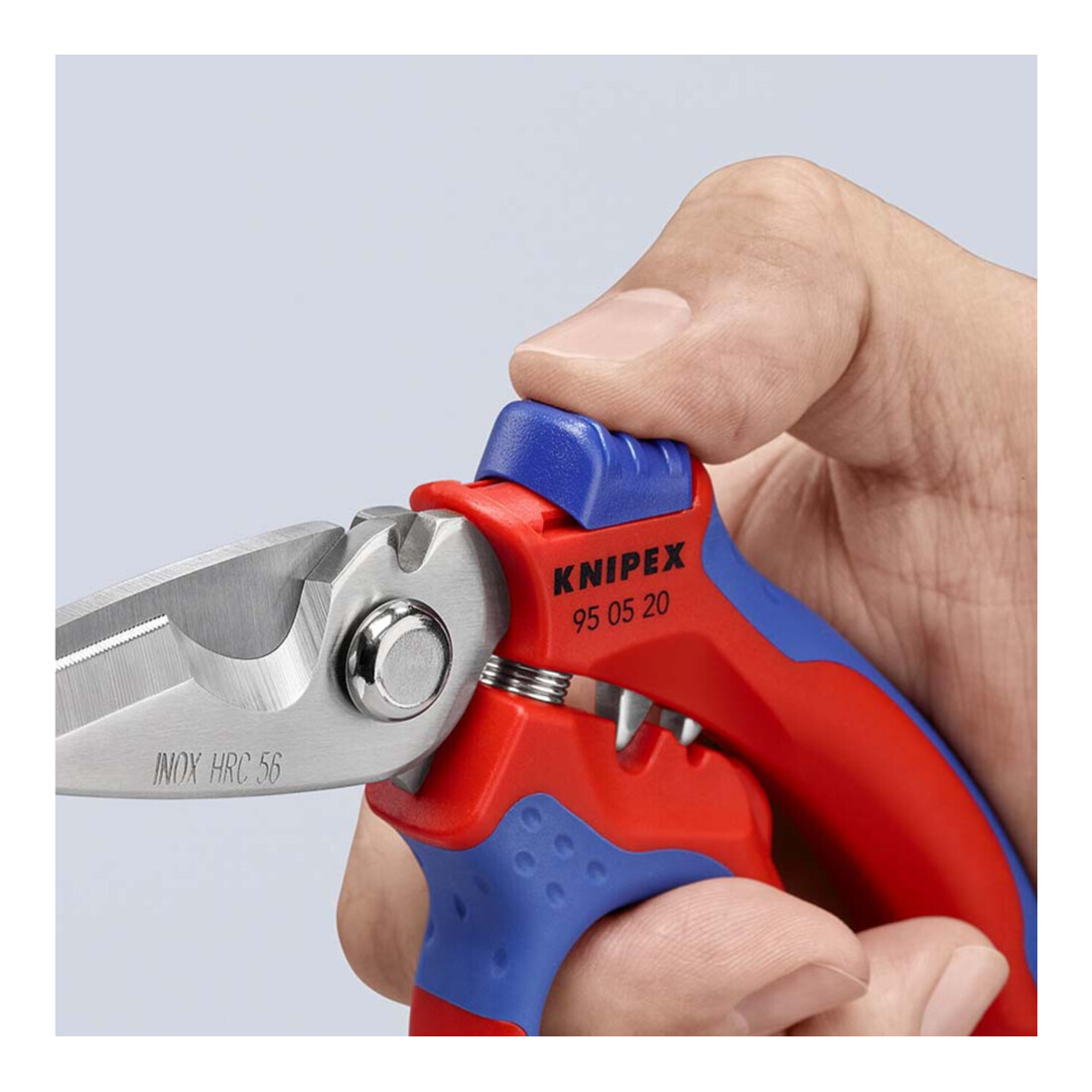 KNIPEX Forbice per elettricisti con impugnatura bicomponente e spellafili, Lung. complessiva: 160mm