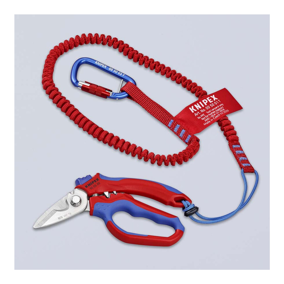 KNIPEX Forbice per elettricisti con impugnatura bicomponente e spellafili, Lung. complessiva: 160mm
