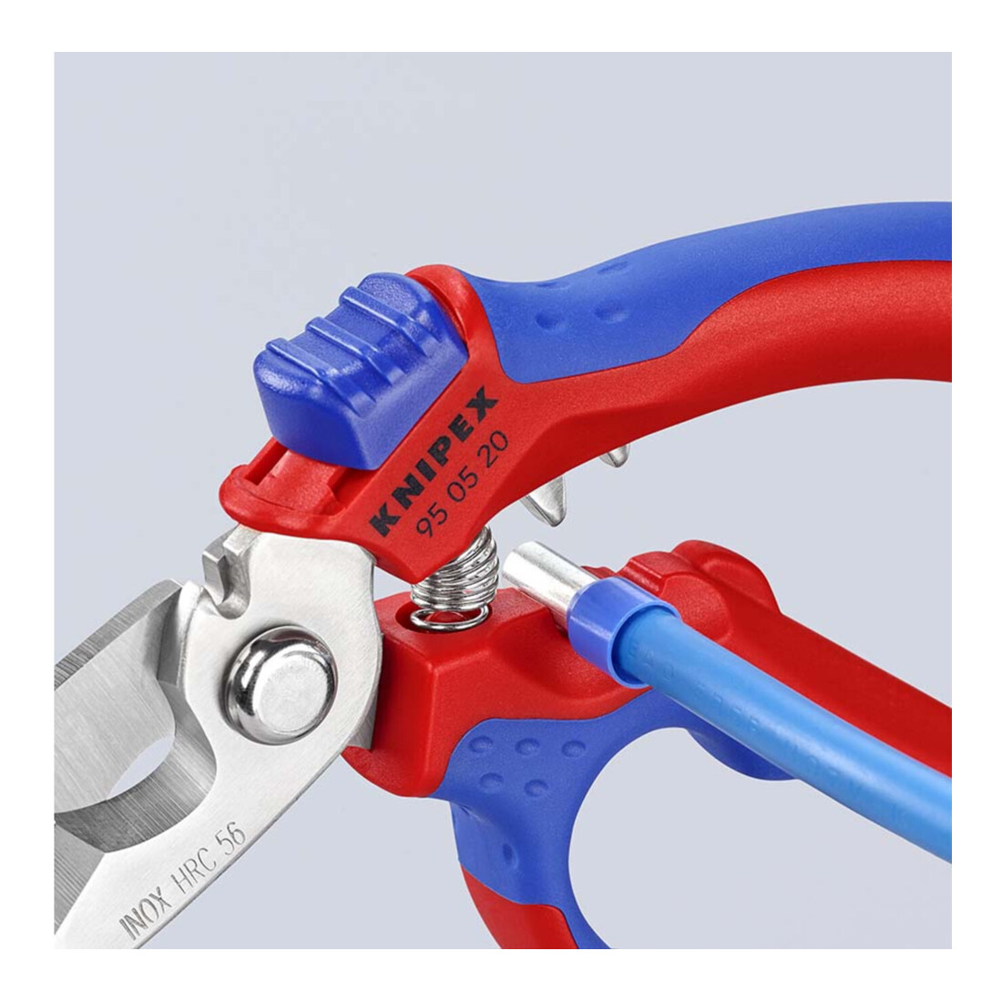 KNIPEX Forbice per elettricisti con impugnatura bicomponente e spellafili, Lung. complessiva: 160mm