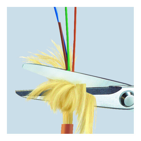 KNIPEX Forbici per fibre KEVLAR®95 03 160 SB cromate, 160mm