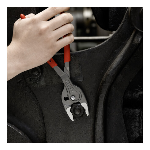 KNIPEX 82 01 250 TwinGrip Front- und Seitengreifzange mit rutschhemmendem Kunststoff überzogen grau atramentiert 250 mm