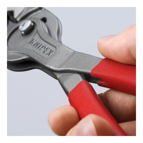 KNIPEX 82 01 250 TwinGrip Front- und Seitengreifzange mit rutschhemmendem Kunststoff überzogen grau atramentiert 250 mm