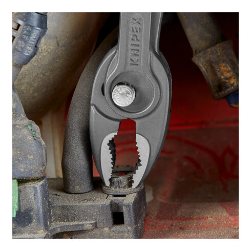 KNIPEX 82 01 200 TwinGrip Front- und Seitengreifzange mit rutschhemmendem Kunststoff überzogen grau atramentiert 200 mm