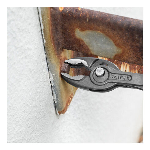 KNIPEX 82 01 200 TwinGrip Front- und Seitengreifzange mit rutschhemmendem Kunststoff überzogen grau atramentiert 200 mm