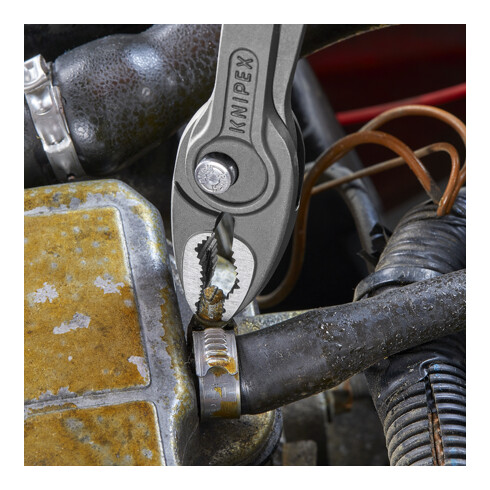 KNIPEX 82 02 200 TwinGrip Front- und Seitengreifzange mit Comfort-Griffen grau atramentiert 200 mm