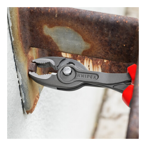 KNIPEX 82 02 200 TwinGrip Front- und Seitengreifzange mit Comfort-Griffen grau atramentiert 200 mm