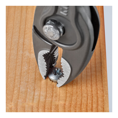 KNIPEX 82 02 200 TwinGrip Front- und Seitengreifzange mit Comfort-Griffen grau atramentiert 200 mm