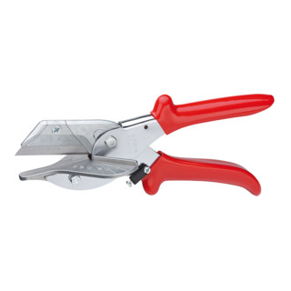 Knipex Gehrungsschere für Kunststoff- und Gummiprofile verchromt mit Kunststoff-Hüllen 215mm