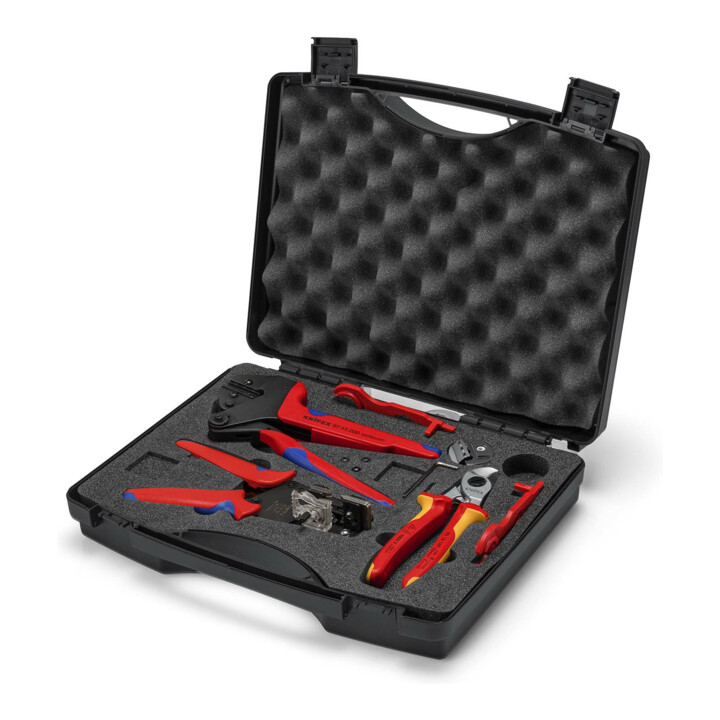 KNIPEX Gereedschapskoffer voor fotovoltaïek voor Solar-Steckverbinder MC4® 7-delig