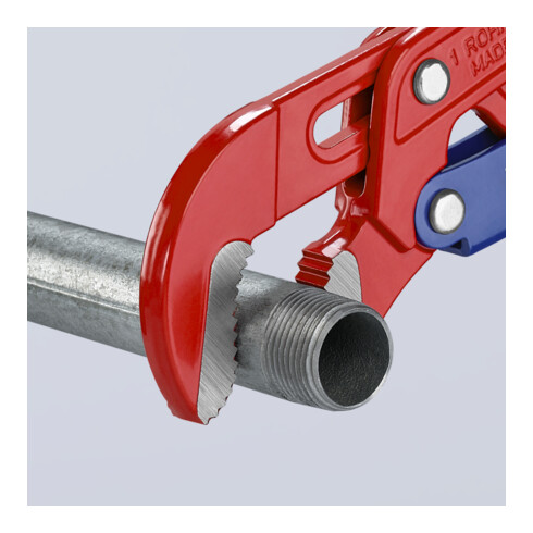 KNIPEX Giratubi con ganasce ad "S" 83 60 010 con regolazione rapida, verniciato a polvere rosso, 330mm
