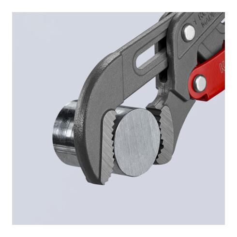 KNIPEX Giratubi con ganasce ad "S" 83 61 010 con regolazione rapida, verniciato a polvere grigio, 330mm