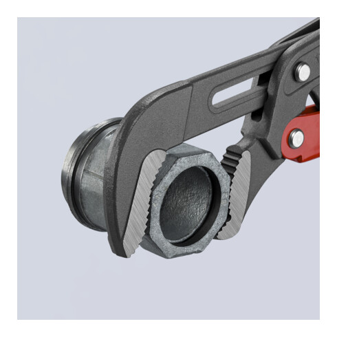 KNIPEX Giratubi con ganasce ad "S" 83 61 015 con regolazione rapida, verniciato a polvere grigio, 420mm