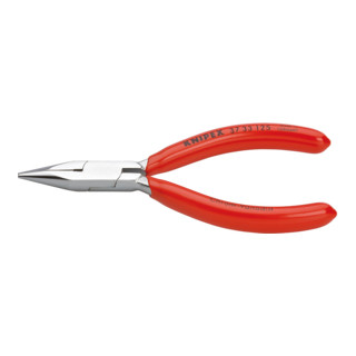 Knipex Greifzange verchromt mit Kunststoff überzogen und flachen runden Backen 125mm