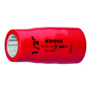 KNIPEX dop geïsoleerd (dubbele zeskant) met binnenvierkant 1/2" SW 11/16"