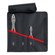Knipex Jeu de pinces à prise frontale 2 pcs 150/250 mm avec sacoche rouleau, poignées plastique