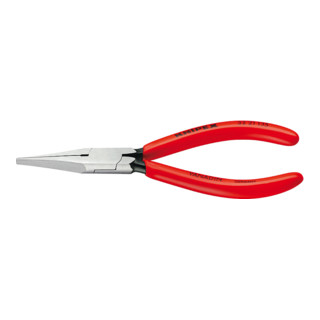 Knipex Justierzange schwarz atramentiert mit Kunststoff überzogen und flache Backen 135mm