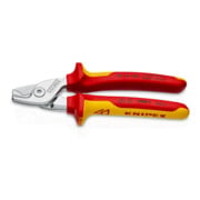 KNIPEX Kabelschaar klein met 2K-handgrepen VDE-geïsoleerd, volle lengte: 160 mm