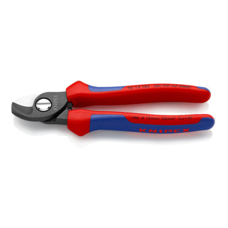 Knipex Kabelschere brüniert mit Mehrkomponenten-Hüllen 165mm