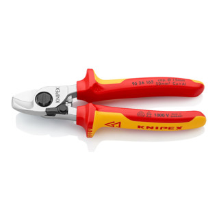 Knipex Kabelschere L.165mm mit Öffnungsfeder VDE isoliert 2-K.Griff Knipex