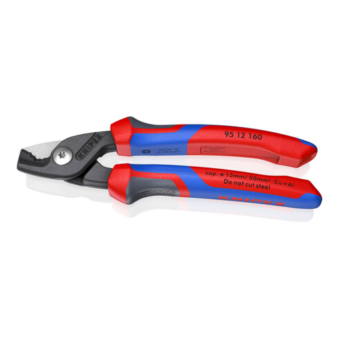 KNIPEX 95 12 160 StepCut® Kabelschere mit Comfort-Griffen brüniert 160 mm