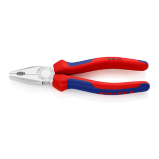 Knipex Kombizange L.180mm Chrom m.2Komp.-Hüllen DIN ISO5746 Knipex