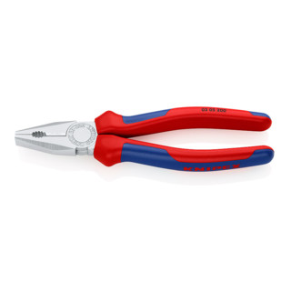 Knipex Kombizange verchromt mit Mehrkomponenten-Hüllen