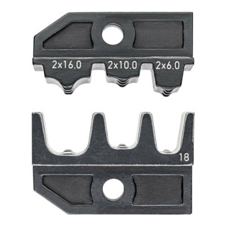 KNIPEX krimpprofiel voor dubbele adereindhulzen 2x 6/10/16mm²
