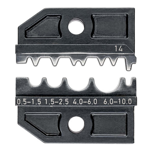 KNIPEX krimpprofiel voor niet-geïsoleerde kabelschoenen krimp/krimp/persverbinders AWG 20-7 capaciteit 0,5-10 mm²