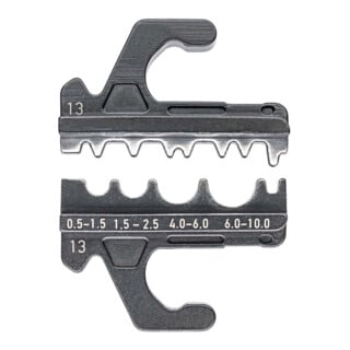 KNIPEX krimpprofielen voor ongeïsoleerde Krimpprofiel en het krimpen van kabelschoenen volgens DIN 46234 en DIN 46235