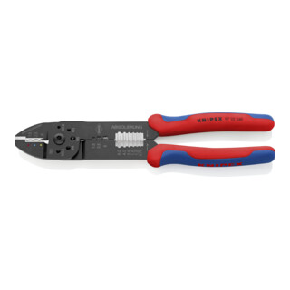 KNIPEX Krimptang 97 22 240 SB met meercomponentenhandgrepen, zwart gelakt, 240 mm