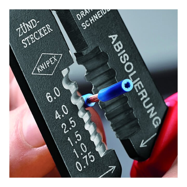KNIPEX Krimptang 97 22 240 SB met meercomponentenhandgrepen, zwart gelakt, 240 mm