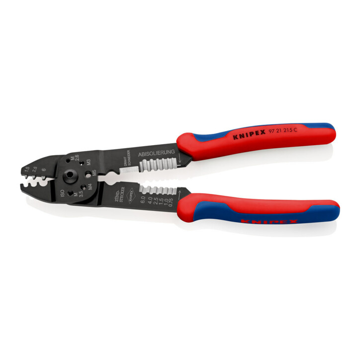 KNIPEX krimptang gebruineerd met meer-component hulzen 230mm capaciteit 0,5-6mm²