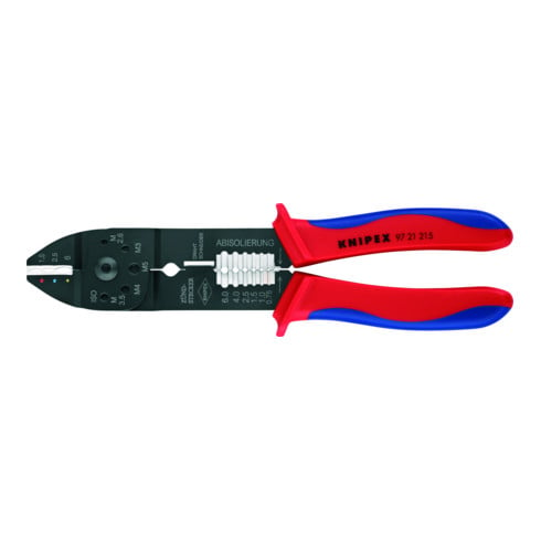 KNIPEX krimptang gebruineerd met meer-component hulzen 230mm capaciteit 0.75-6mm²