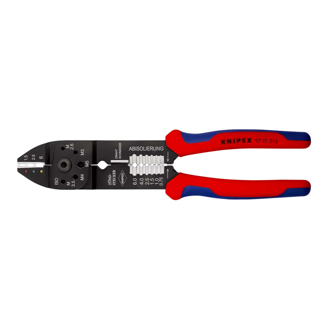 KNIPEX krimptang gebruineerd met meer-component hulzen 230mm capaciteit 0.75-6mm²